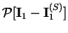 $\displaystyle \mbox{$\mathcal P$}[\mathbf{I}_1-\mathbf{I}_1^{(S)}]$